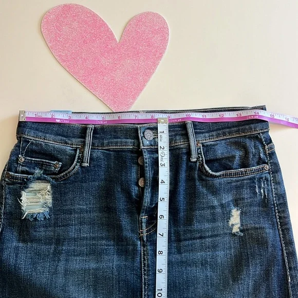 MOTHER Easy A Skirt Midi (Wash: Alley Cat) Size 26 - Picture 5 of 11